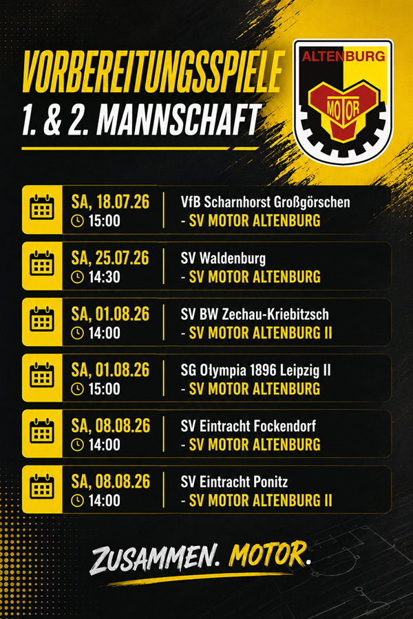 Vorbereitung Männer