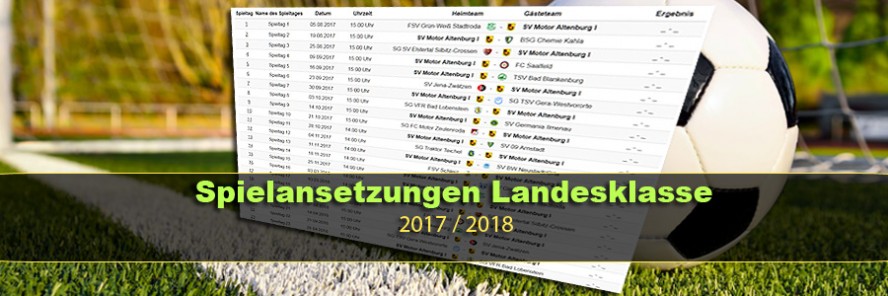 Spielansetzungen für die Landesklasse stehen